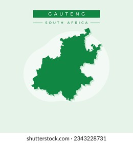 Vector illustration vector of Gauteng map South Africa
