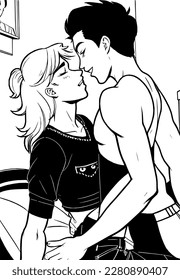 vector illustration gay couple