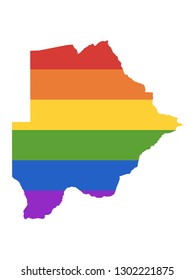 Vector illustration of the Gay Map of Botswana