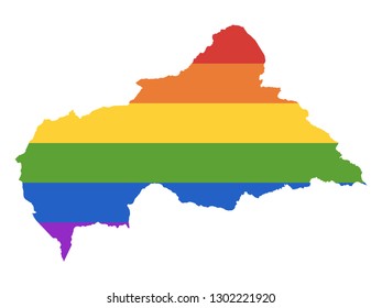 Vector illustration of the Gay Map of Central African Republic