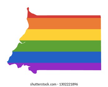 Vector illustration of the Gay Map of Equatorial Guinea
