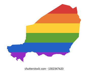 Vector illustration of the Gay Map of Niger