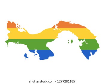 Vector illustration of the Gay Map of Panama
