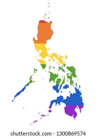 Vector illustration of the Gay Map of Philippines 