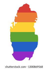 Vector illustration of the Gay Map of Qatar