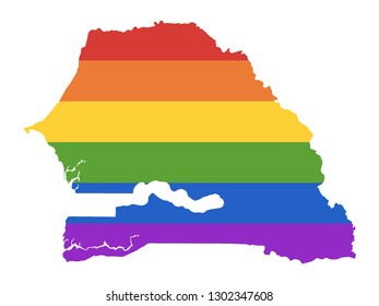 Vector illustration of the Gay Map of Senegal