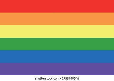Vector illustration of a gay pride flag