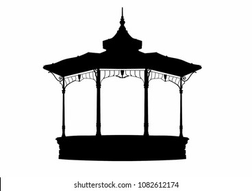 Vector illustration of a gazebo