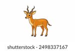 Vector illustration of a gazelle, antelope on a white isolated background Stock Vector Image 