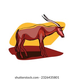 Vector Illustration of a Gazelle on a white background in EPS10
