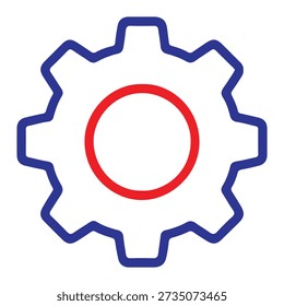 Vector illustration of a gear or cogwheel, symbolizing settings, configuration, system control, or optimization.