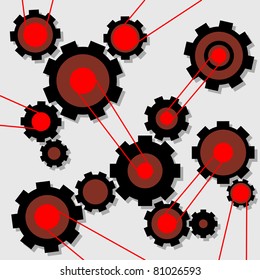 vector illustration of gear and cogwheels