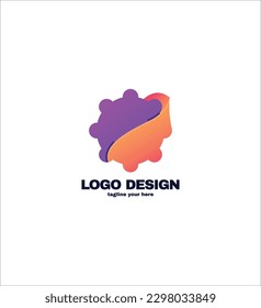 Vector illustration of gear doodle icon