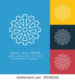 Vector illustration of gear icon