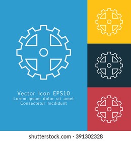 Vector illustration of gear icon