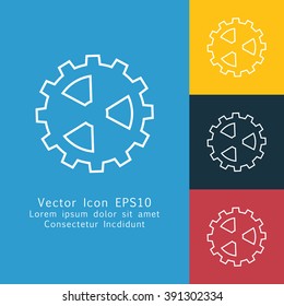 Vector illustration of gear icon