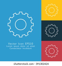 Vector illustration of gear icon
