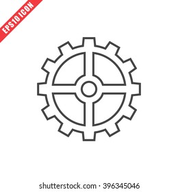 Vector illustration of gear icon