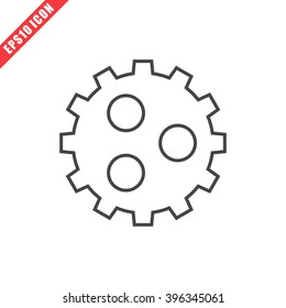 Vector illustration of gear icon