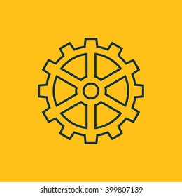 Vector illustration of gear icon