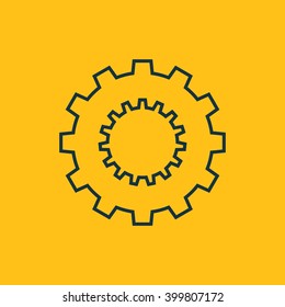 Vector illustration of gear icon