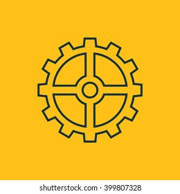 Vector illustration of gear icon