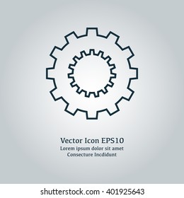 Vector illustration of gear icon
