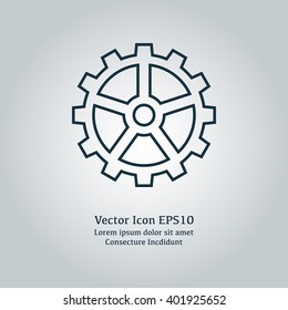Vector illustration of gear icon