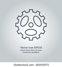 Vector illustration of gear icon