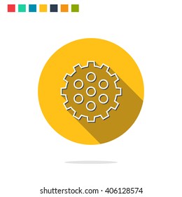 Vector illustration of gear icon