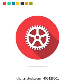 Vector illustration of gear icon