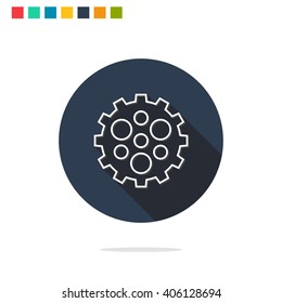 Vector illustration of gear icon