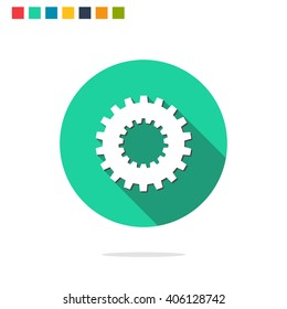 Vector illustration of gear icon