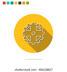 Vector illustration of gear icon