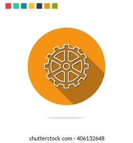 Vector illustration of gear icon