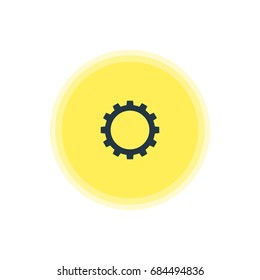 Vector Illustration Of Gear Icon. Beautiful User Element Also Can Be Used As Cogwheel Element.