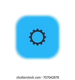 Vector Illustration Of Gear Icon. Beautiful User Element Also Can Be Used As Cogwheel Element.