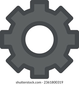 Vector illustration of gear icon. Configuration and industry. Settings.