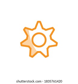 Vector, ilustración, plantilla de diseño de icono de engranaje