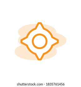 Vector, ilustración, plantilla de diseño de icono de engranaje
