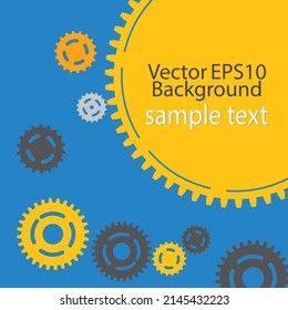 Vector illustration of gear icon Flat style.