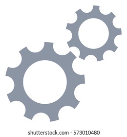 Vector Illustration of Gear Icon in Gray
