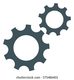 Vector Illustration of Gear Icon in Gray
