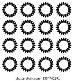 Vector illustration. Gear icon. Isolation, white background