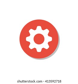 Vector illustration of gear icon. Premium quality web icon