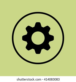 Vector illustration of gear icon. Premium quality web icon
