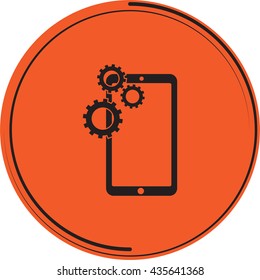 vector illustration gear icon Smartphone