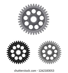 Vector illustration of gear part icon. 