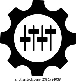 vector illustration of gear and sound slider