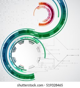 Vector illustration gear wheel, Hi-tech digital technology and engineering